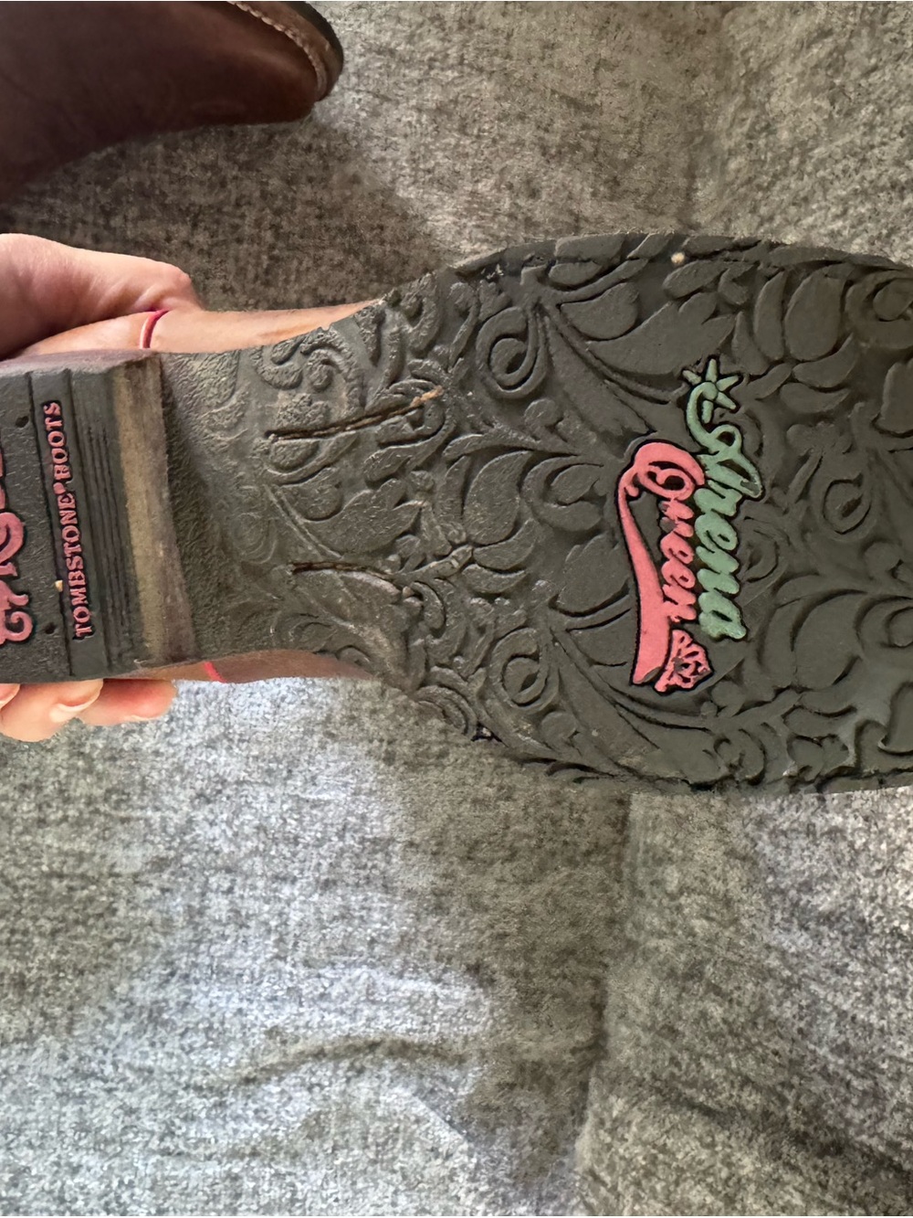 Brown Embroidered Western Ankle Boot - Women - Picture 8 of 13